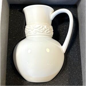 Katy Briscoe Home White China Pitcher NEW